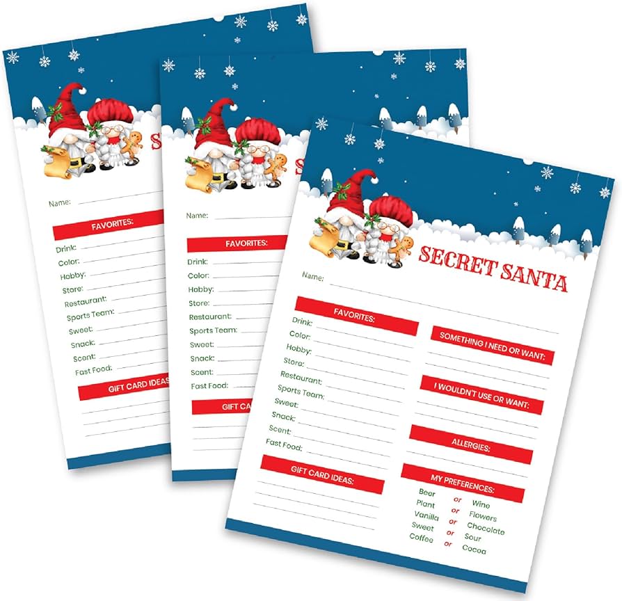 printable gift cards from santa
