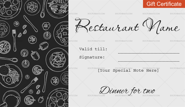 printable gift cards to restaurants