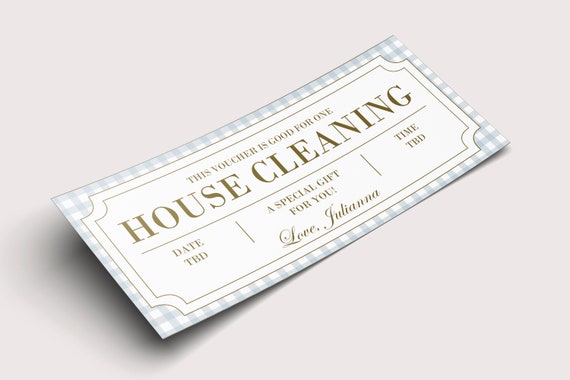 printable gift certificate for house cleaning