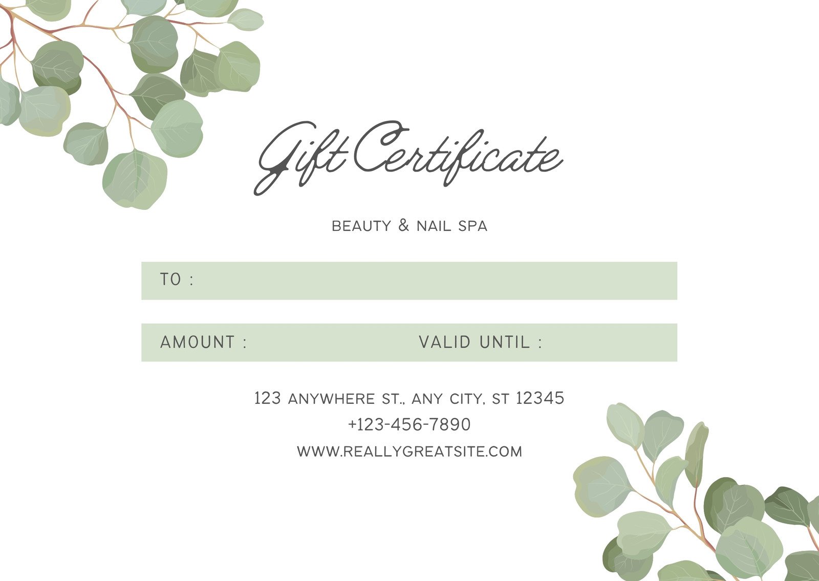printable gift certificate for massage
