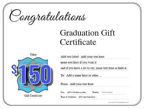 printable gift certificate graduation
