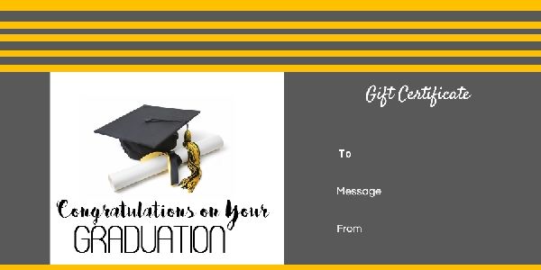 printable gift certificate graduation