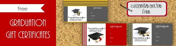 Graduation Gift Certificate Template - Free &  Customizable
