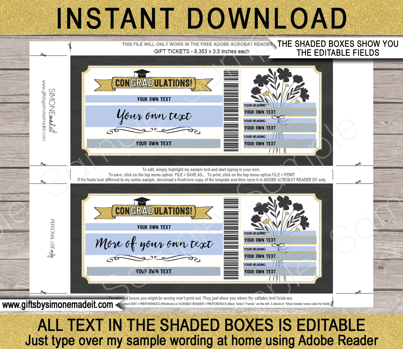 printable gift certificate graduation