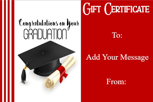 printable gift certificate graduation