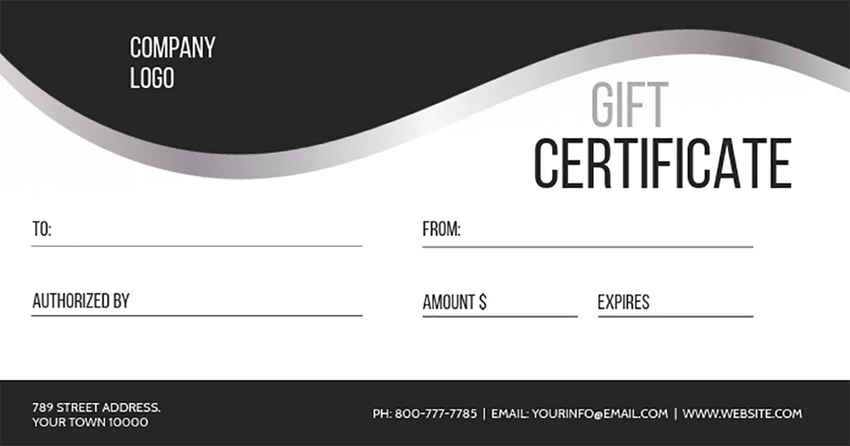 Free, printable gift certificate templates to customize 