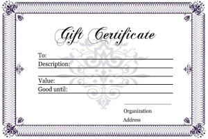 Gift Certificate Templates: printable gift certificates for any ...