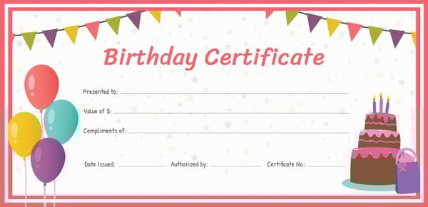 20+ Birthday Gift Certificate Templates - Free Sample, Example ... - Worksheets Library 20-birthday-gift-certificate-templates-free-sample-example-worksheets-library