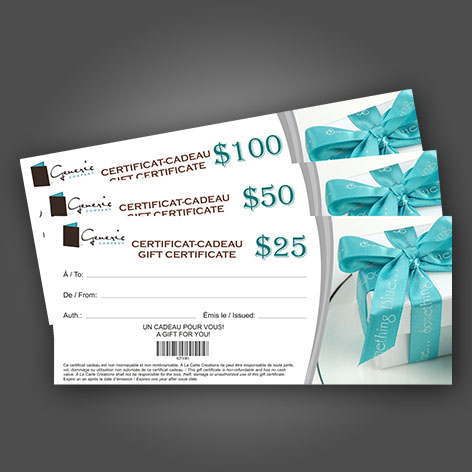 Gift Certificate Printing Toronto | Design &  Print Custom Gift ...