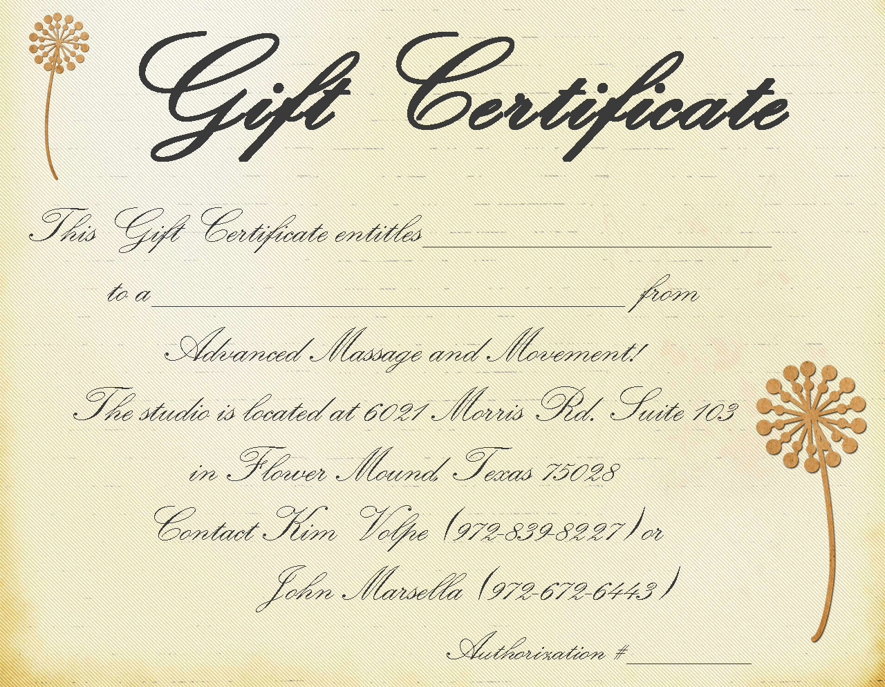 printable gift certificates for massage