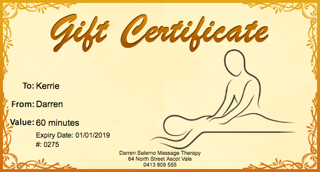 Free Massage Gift Certificate Template 01