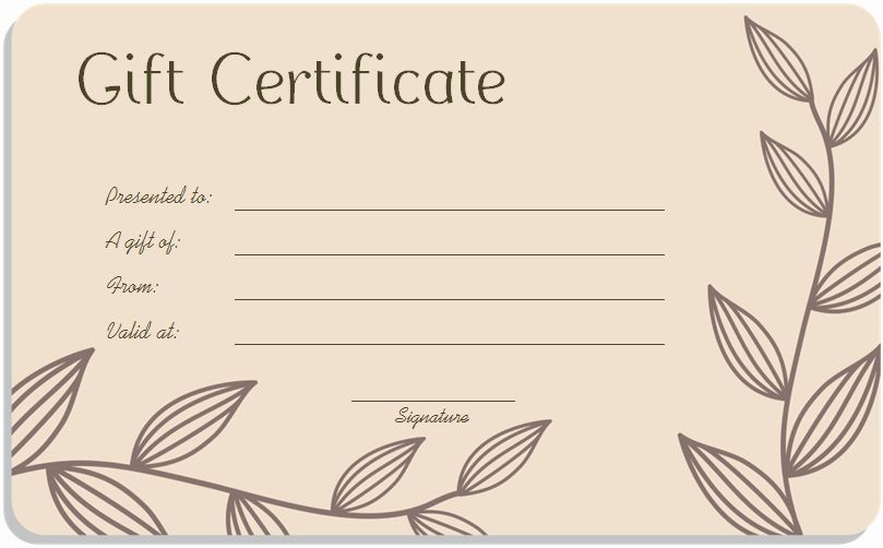 printable gift certificates for massage