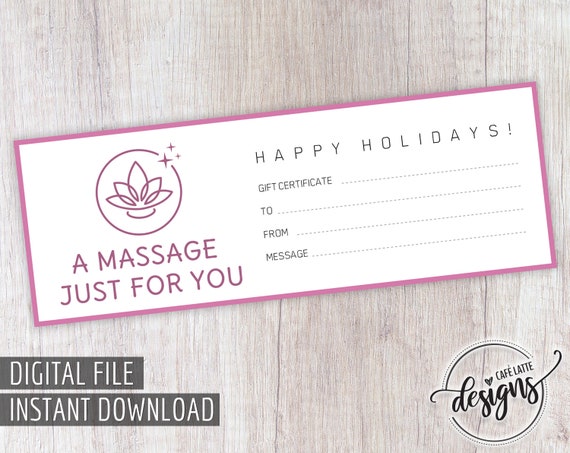 printable gift certificates for massage