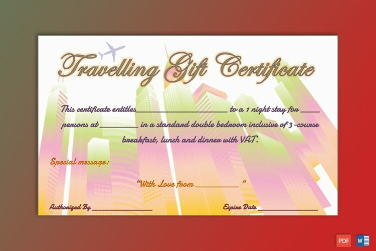 printable gift certificates for travel