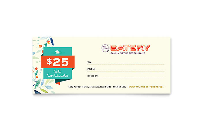 printable gift certificates restaurants