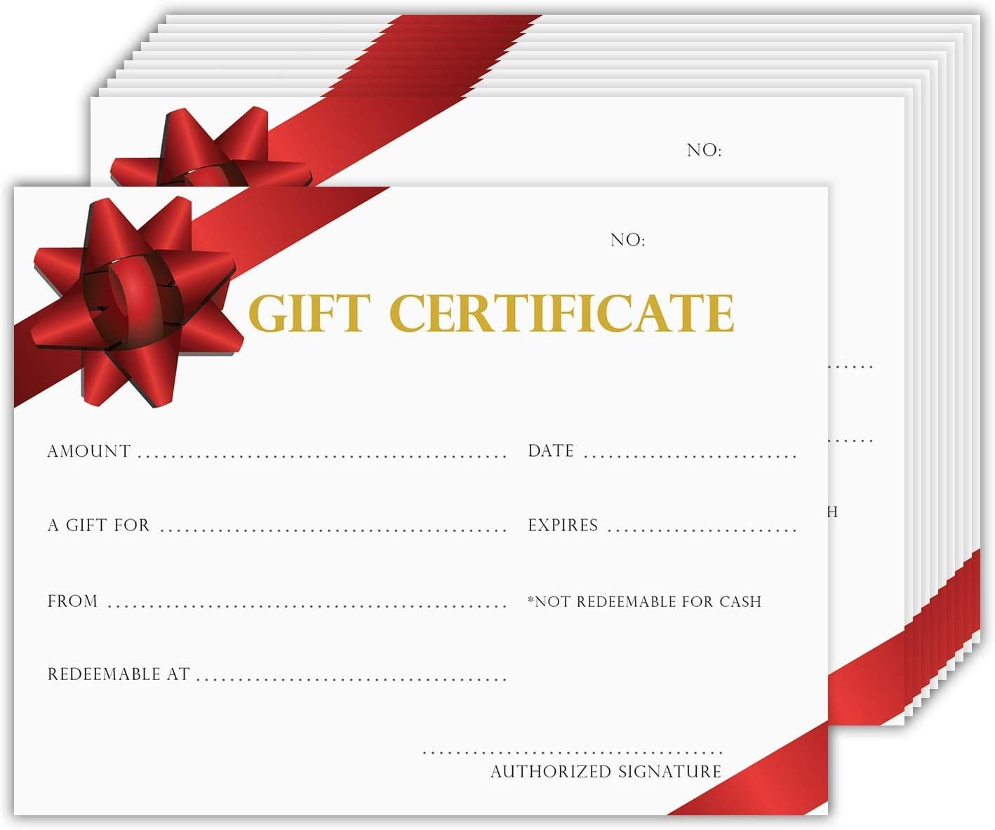 Blank Gift Certificates Great for Small Business, Restaurant, Spa, Makeup,  Hair Beauty Salon, Wedding, Holiday, Christmas, Birthday | A2 Size - 4.25 x  ...