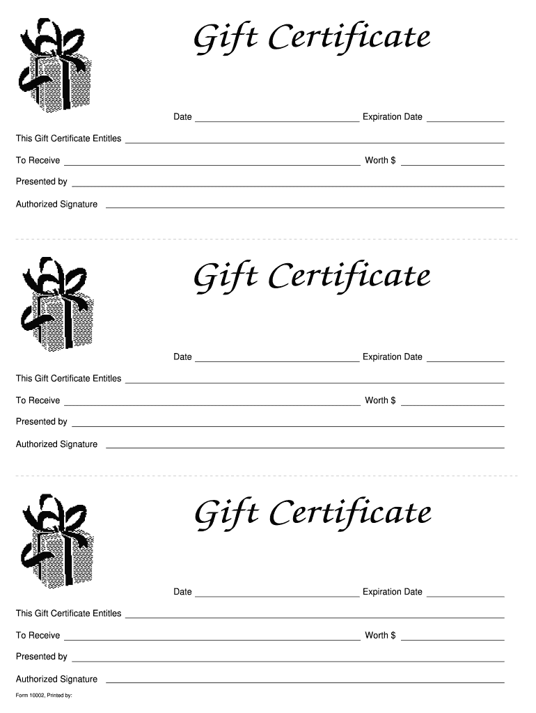 printable gift certificates with logo