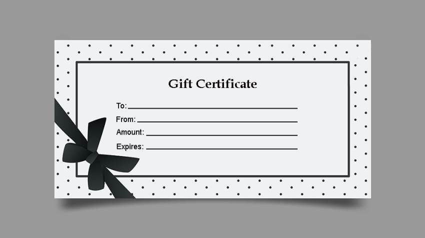Printable Gift Certificates For Your Small Business