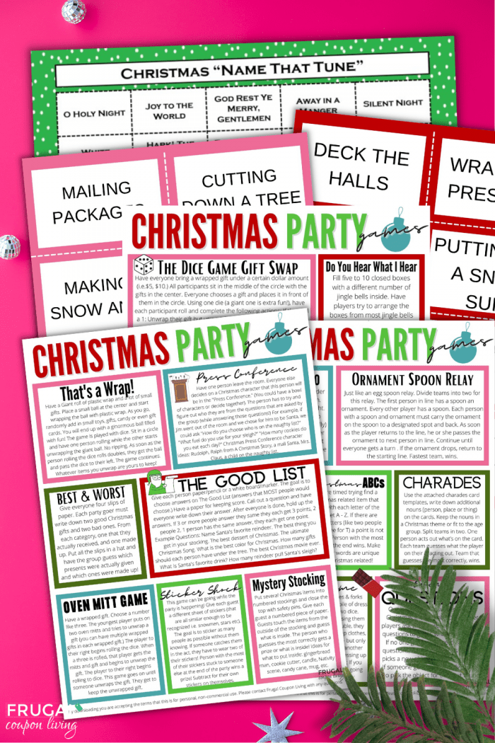 printable gift exchange cards