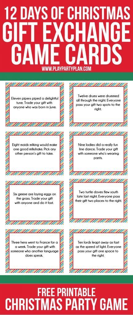 12 Days of Christmas Party + Gift Exchange Game