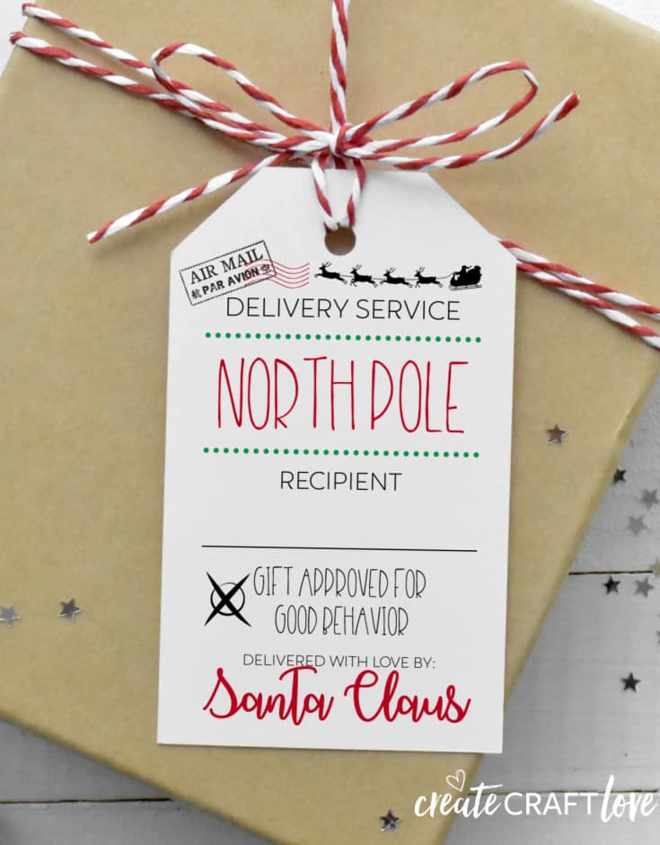 Free Printable Santa Gift Tags | i should be mopping the floor