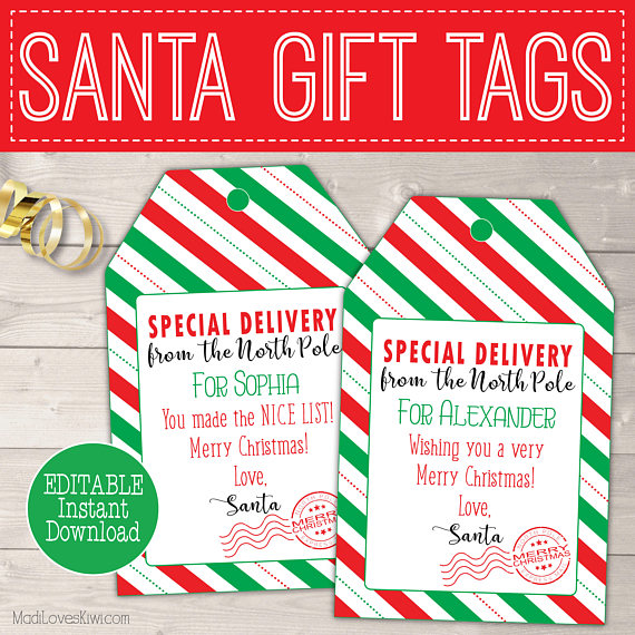 printable gift labels from santa
