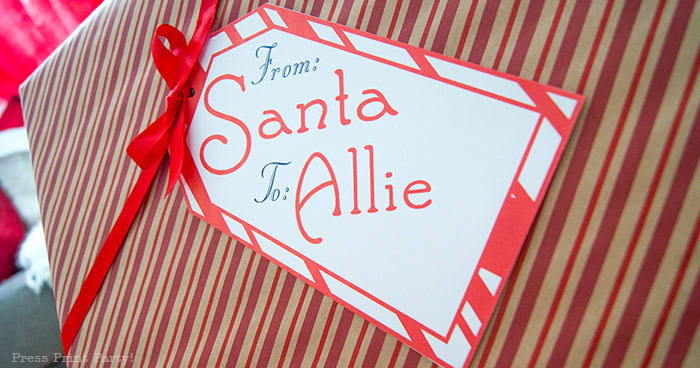 Printable Santa Gift Tags Template Gift From Santa Tag Christmas ...