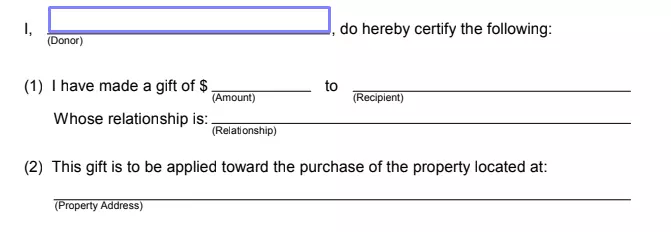 Gift Letter ≡ Fill Out Printable PDF Forms Online