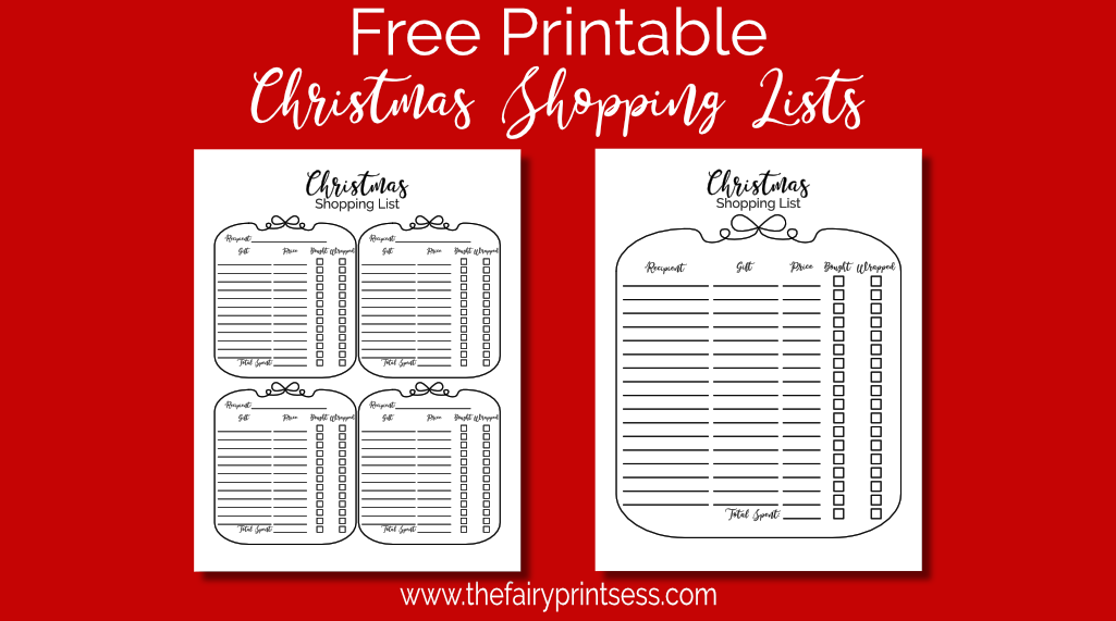 printable gift list