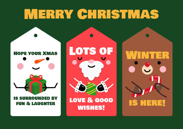 Placeit - Gift Tag Creator to Wish a Merry Christmas