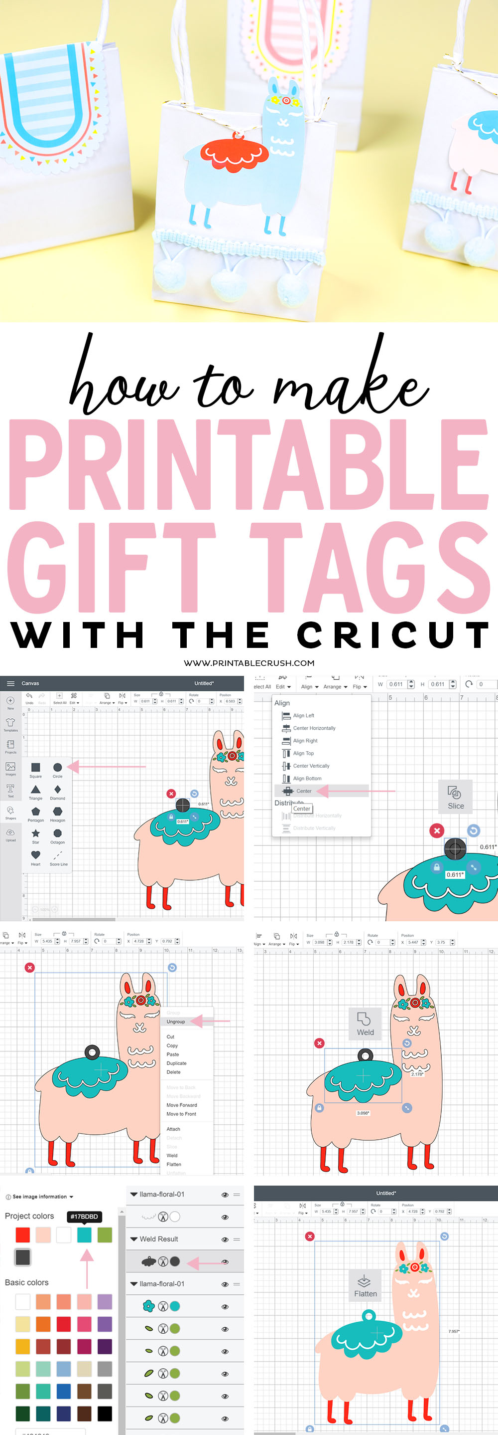 How to Make Printable Gift Tags with the Cricut - Printable Crush