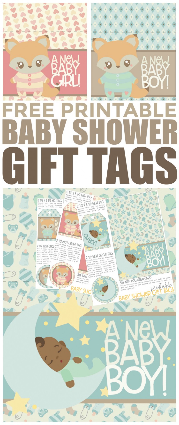 printable gift tags for baby girl