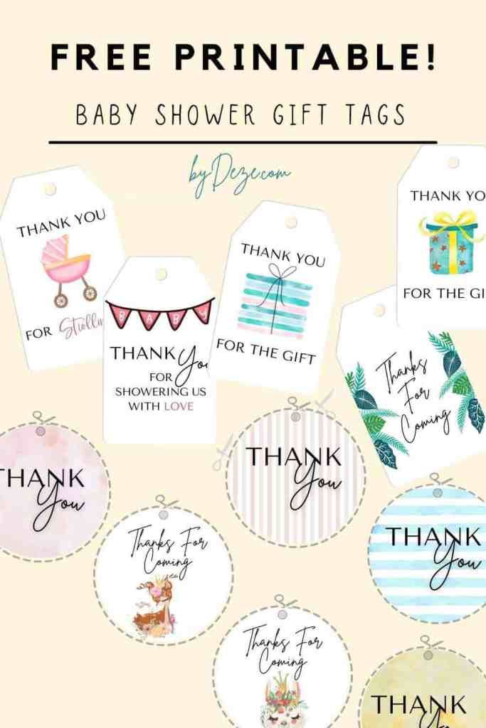 printable gift tags for baby girl