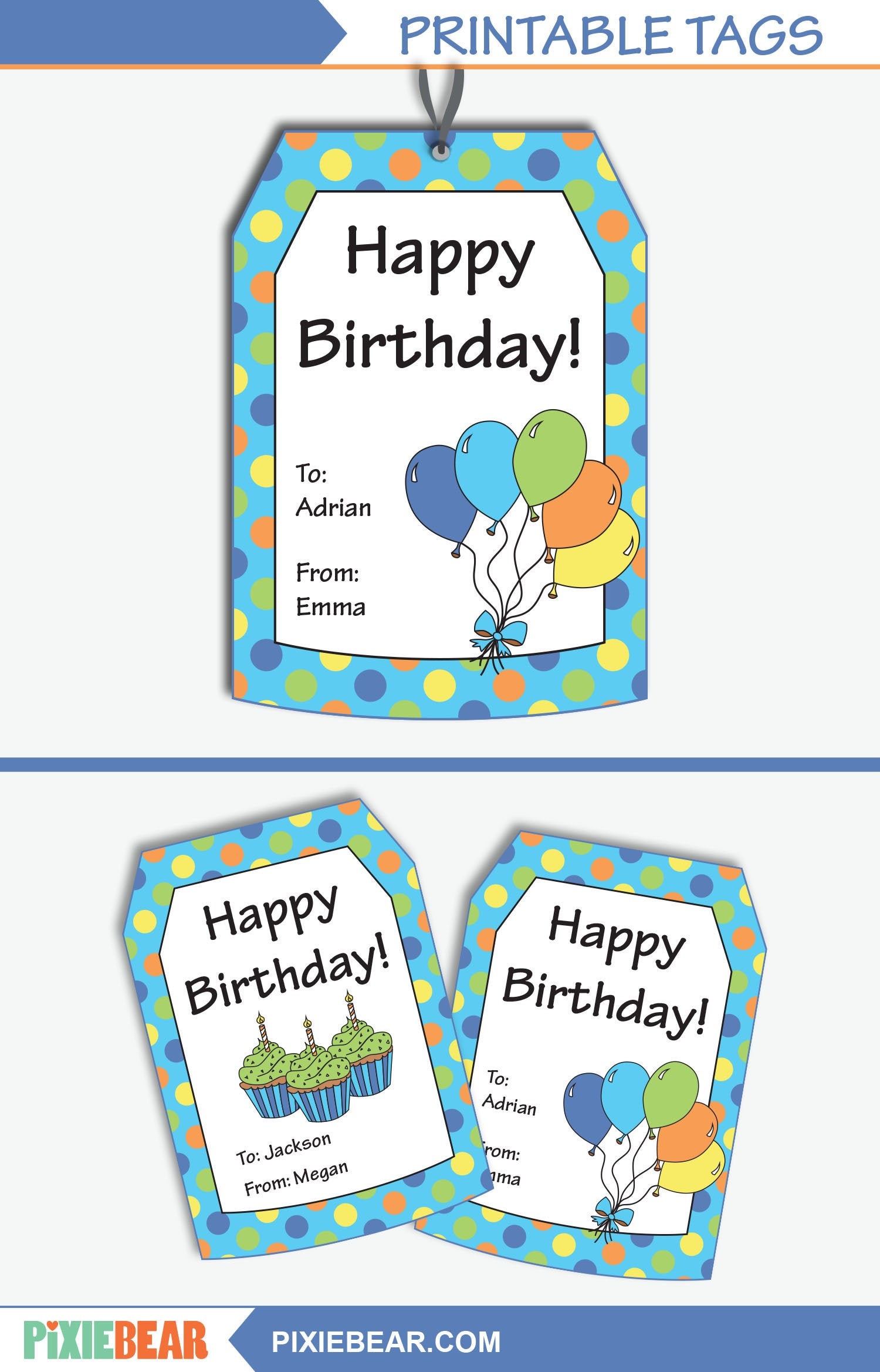 printable gift tags for birthday