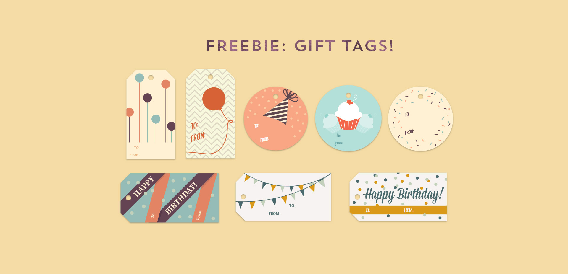 Freebie: Birthday Gift Tags | Blog | Every-Tuesday