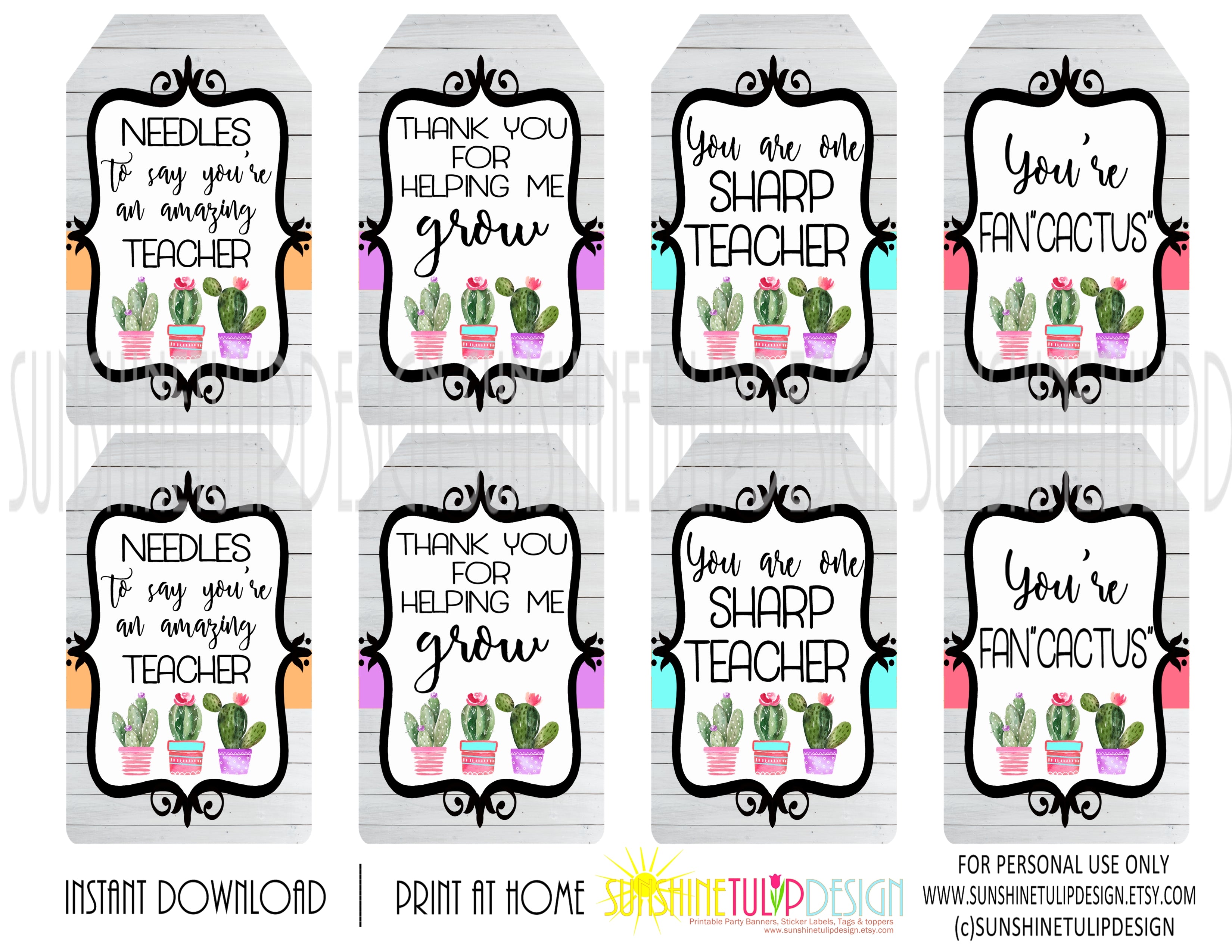 printable gift tags for teacher gifts