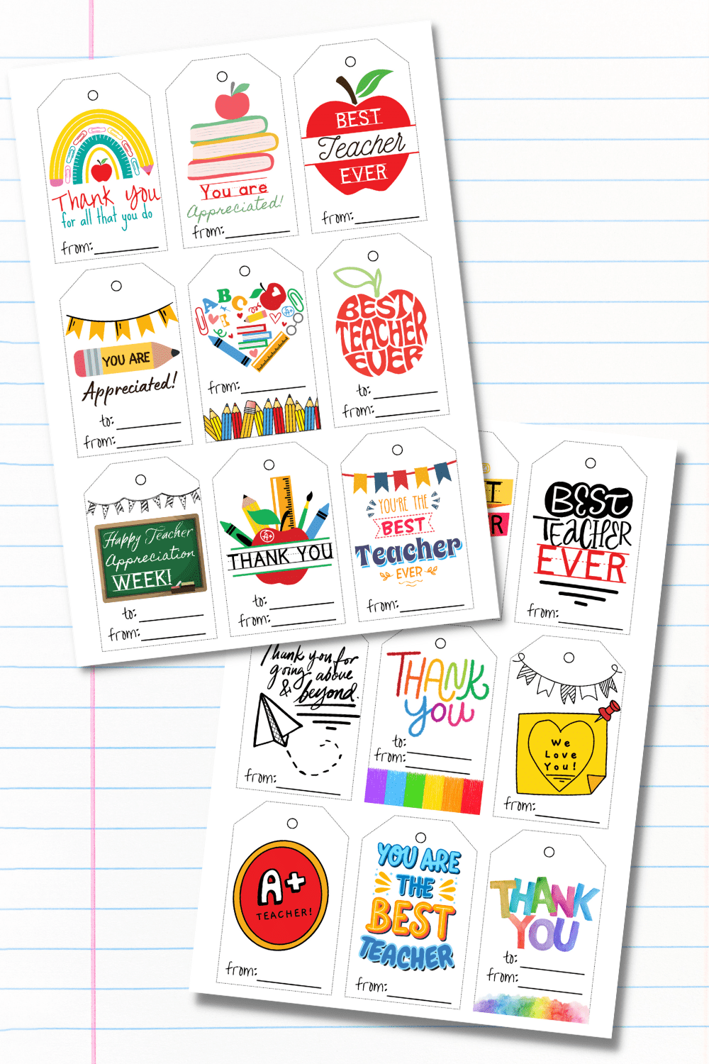printable gift tags for teacher gifts