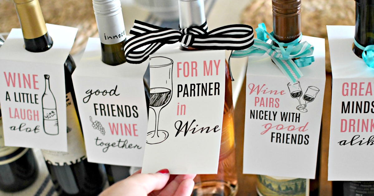 printable gift tags for wine bottles