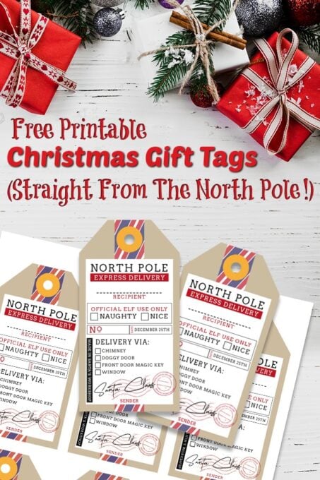 printable gift tags from the north pole