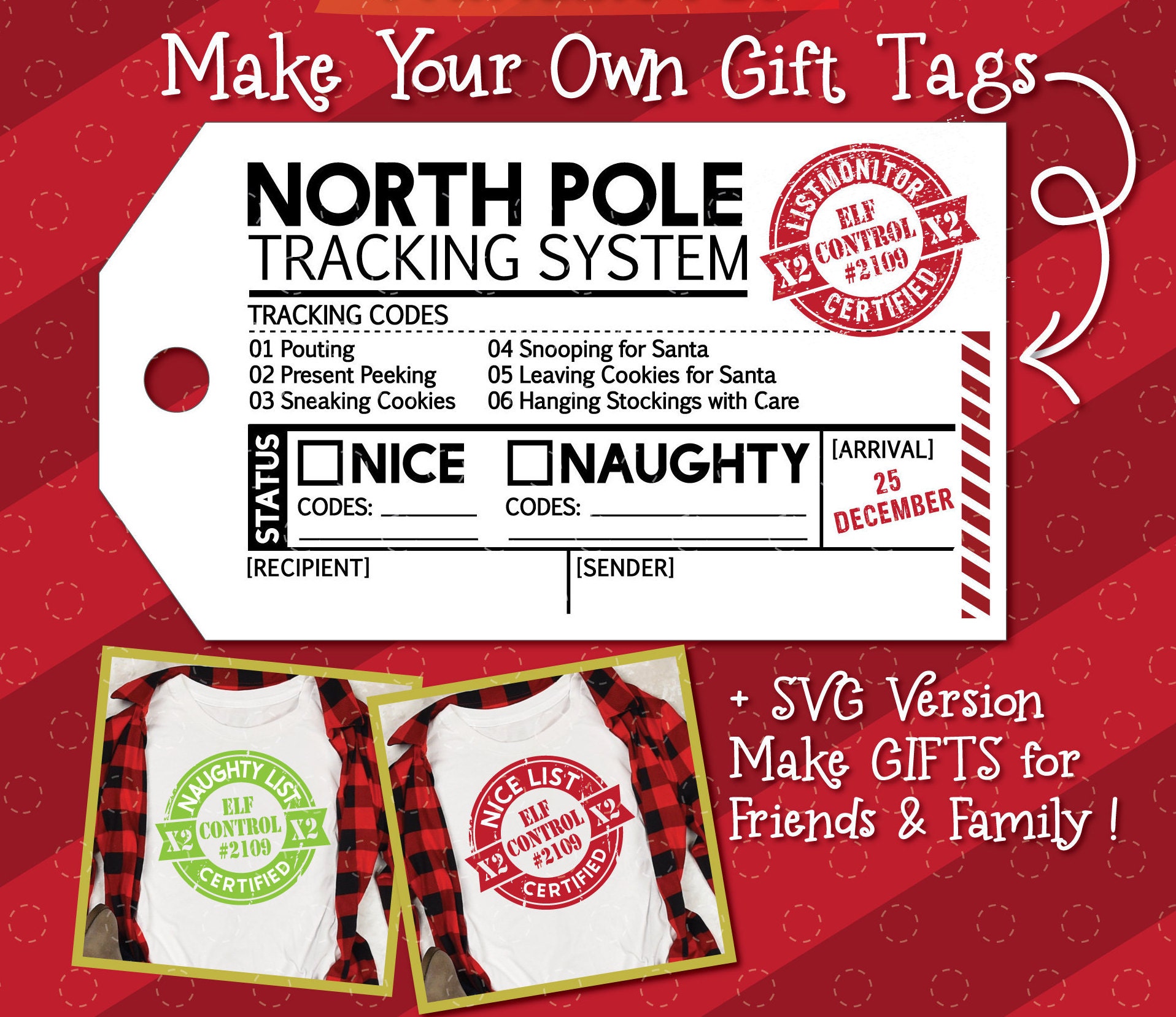 printable gift tags from the north pole