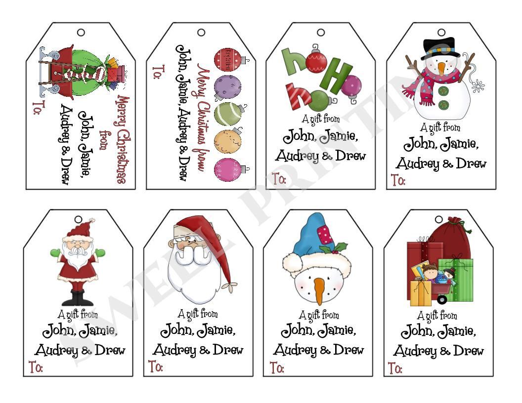 printable gift tags personalized
