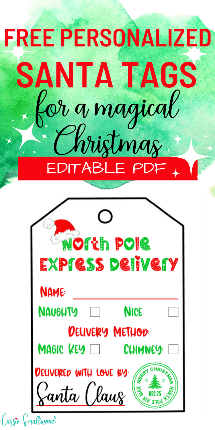 Free Printable Santa Gift Tags From The North Pole (Editable PDF ...