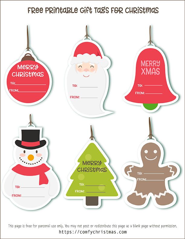 Free Printable Gift Tags For Christmas • Comfy Christmas