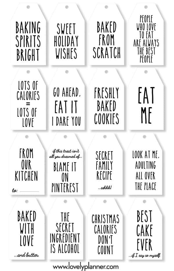 16 Free Printable Funny Baking Gift Tags
