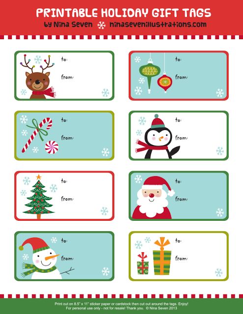 Free Printable Gift Tags [Christmas]