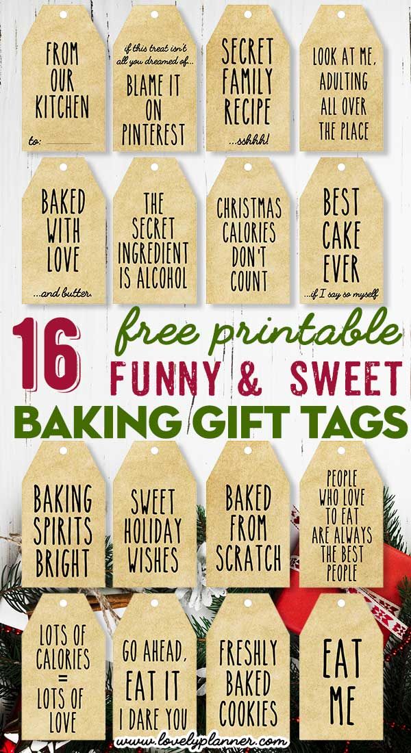 16 Free Printable Funny Baking Gift Tags