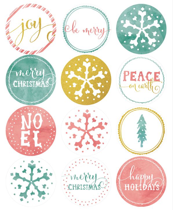 printable gift tags round
