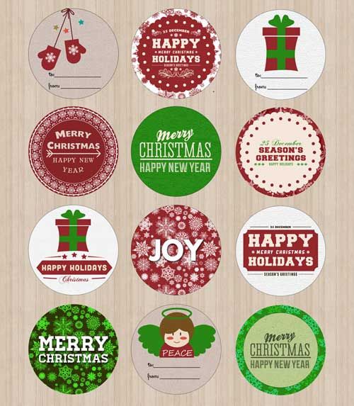 printable gift tags round