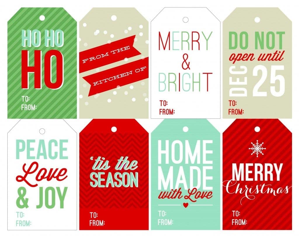 printable gift tags