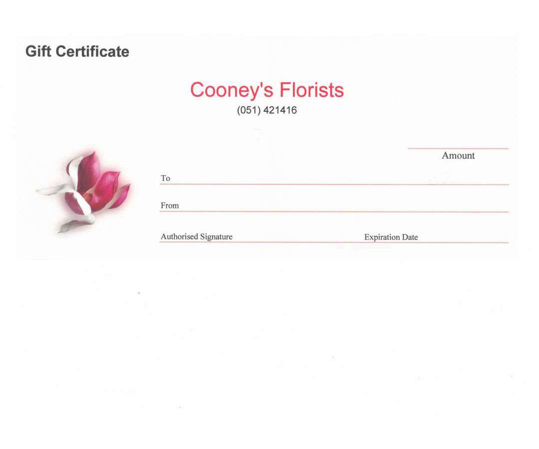 Gift Voucher - Cooneys Florists - New Ross, Wexford, Ireland